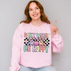 Don't Worry Be Hoppy Bunny Ears Smiley - Easter Day Unisex Crewneck T-Shirt Sweatshirt Hoodie