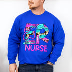 Er Nurse Purple Design - ER Nurse Unisex Crewneck T-Shirt Sweatshirt Hoodie