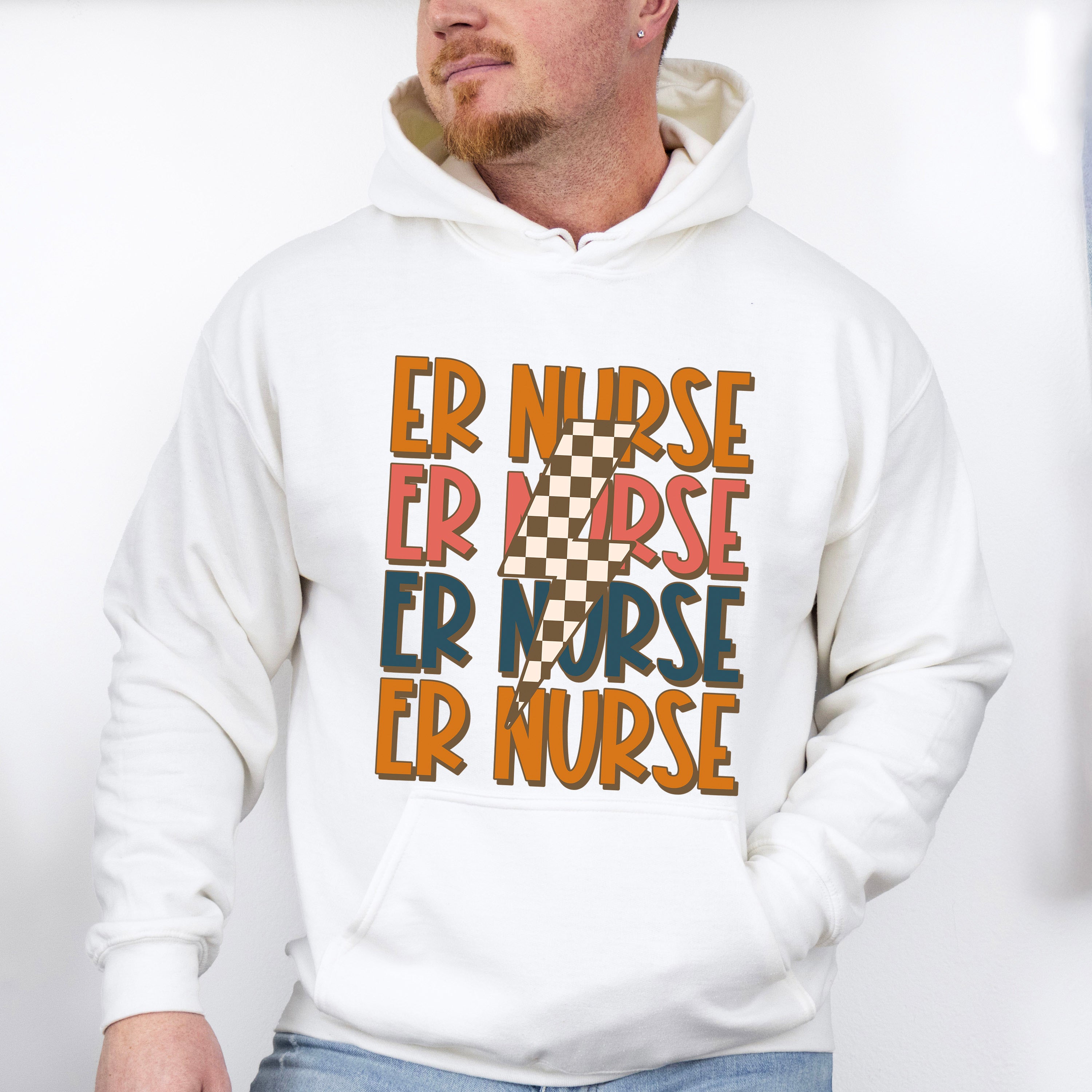 Er Nurse Lightning Design - ER Nurse Unisex Crewneck T-Shirt Sweatshirt Hoodie