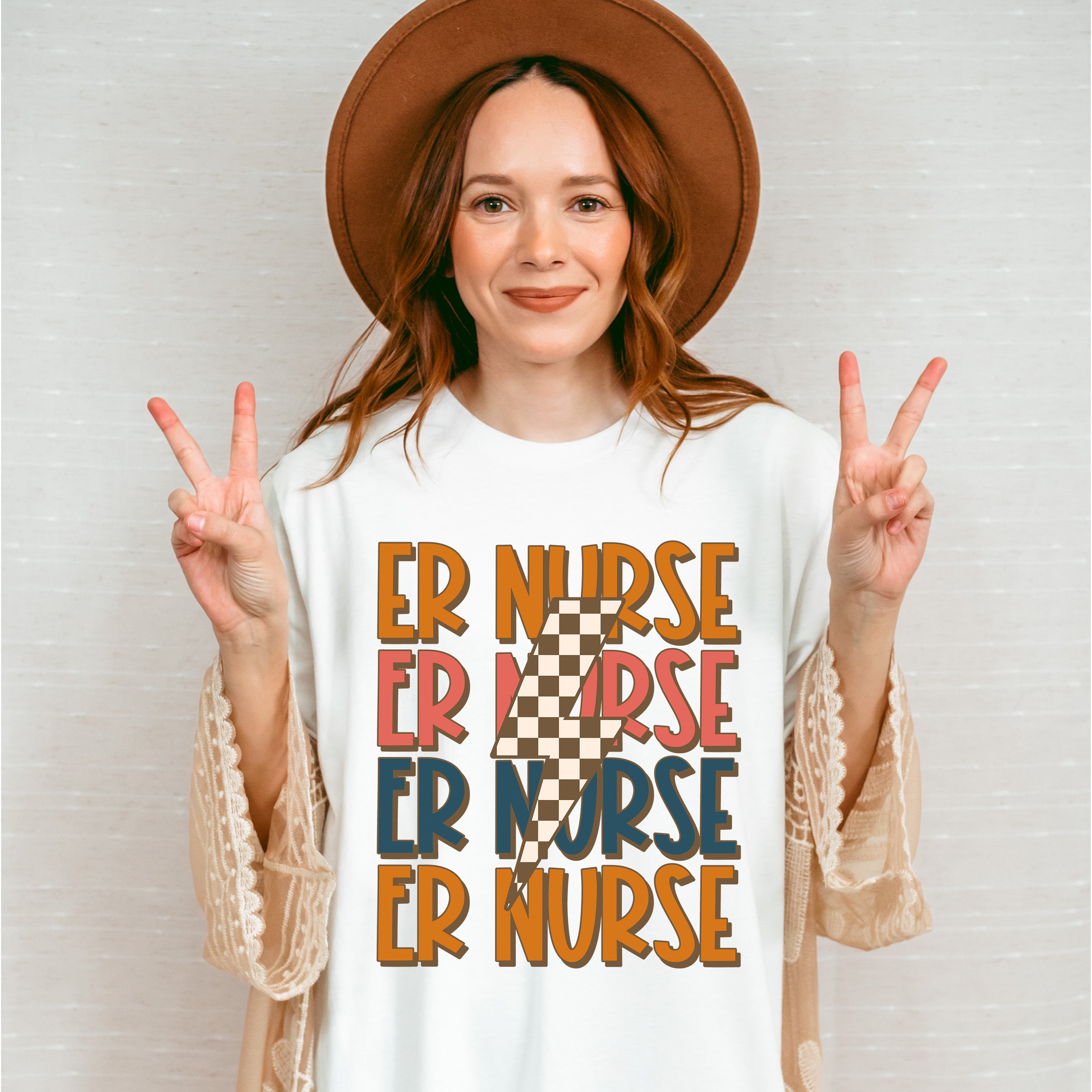 Er Nurse Lightning Design - ER Nurse Unisex Crewneck T-Shirt Sweatshirt Hoodie