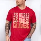 Groovy Er Nurse Design - ER Nurse Unisex Crewneck T-Shirt Sweatshirt Hoodie