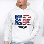 Er Nurse US Flag Design - ER Nurse Unisex Crewneck T-Shirt Sweatshirt Hoodie
