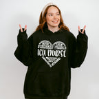 ICU Nurse Heart Design - ICU Nurse Unisex Crewneck T-Shirt Sweatshirt Hoodie