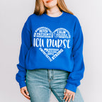 ICU Nurse Heart Design - ICU Nurse Unisex Crewneck T-Shirt Sweatshirt Hoodie