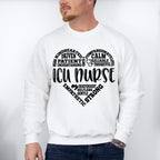 ICU Nurse Heart Design - ICU Nurse Unisex Crewneck T-Shirt Sweatshirt Hoodie