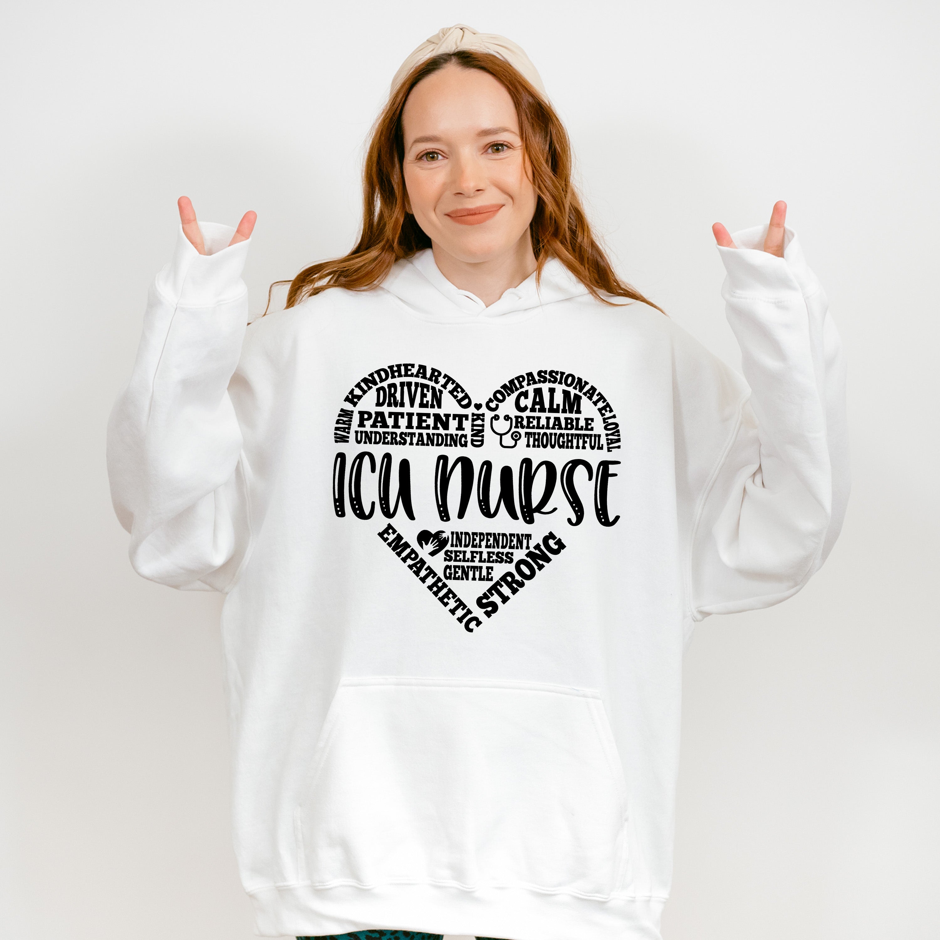 ICU Nurse Heart Design - ICU Nurse Unisex Crewneck T-Shirt Sweatshirt Hoodie