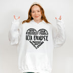 ICU Nurse Heart Design - ICU Nurse Unisex Crewneck T-Shirt Sweatshirt Hoodie