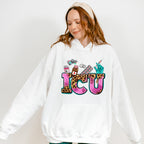 ICU Leopard Doodles Design - ICU Nurse Unisex Crewneck T-Shirt Sweatshirt Hoodie