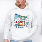 ICU Crew Doodles Design - ICU Nurse Unisex Crewneck T-Shirt Sweatshirt Hoodie