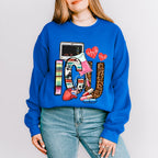 ICU Hearts Pills And Monitor Design - ICU Nurse Unisex Crewneck T-Shirt Sweatshirt Hoodie