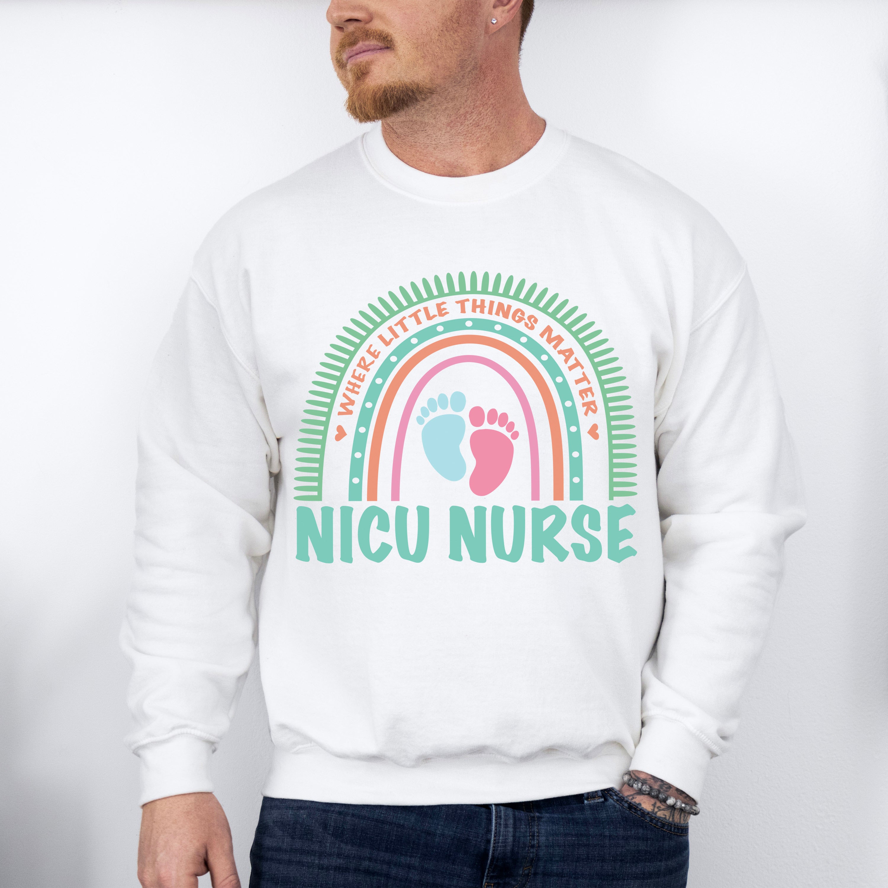 Where Little Things Matter - NICU Nurse Unisex Crewneck T-Shirt Sweatshirt Hoodie