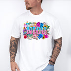 NICU Flowers And Doodles Design - NICU Nurse Unisex Crewneck T-Shirt Sweatshirt Hoodie