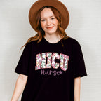 NICU Nurse Heart Floral Design - NICU Nurse Unisex Crewneck T-Shirt Sweatshirt Hoodie