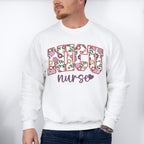 NICU Nurse Heart Floral Design - NICU Nurse Unisex Crewneck T-Shirt Sweatshirt Hoodie