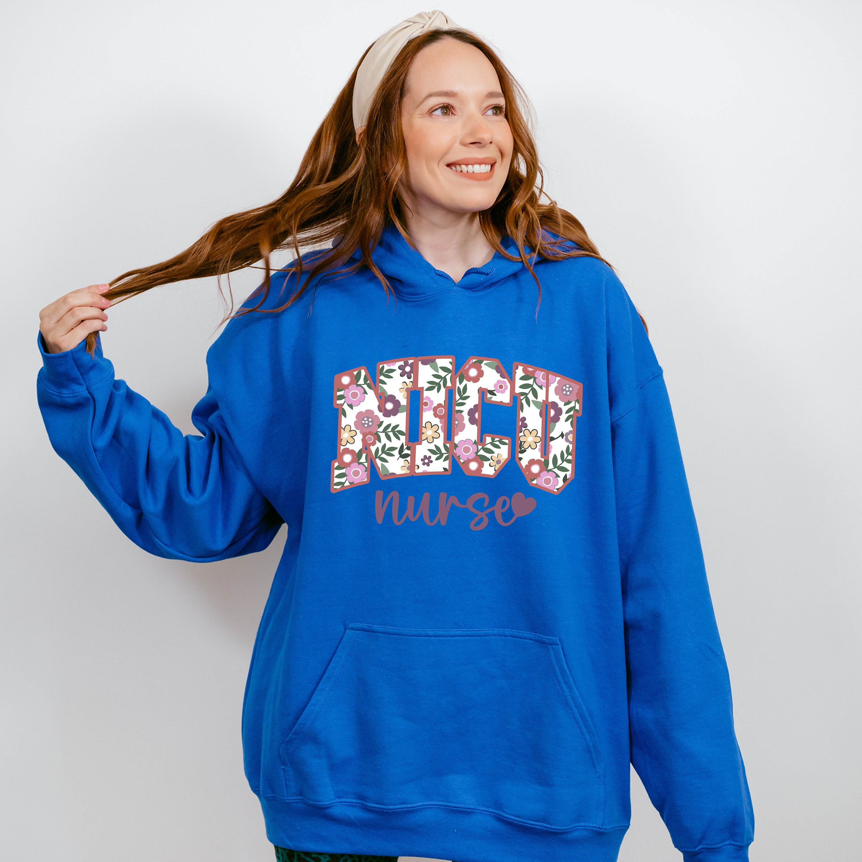 NICU Nurse Heart Floral Design - NICU Nurse Unisex Crewneck T-Shirt Sweatshirt Hoodie
