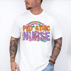 Pediatric Nurse Rainbow Design - Pediatric Nurse Unisex Crewneck T-Shirt Sweatshirt Hoodie