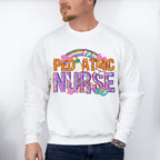 Pediatric Nurse Rainbow Design - Pediatric Nurse Unisex Crewneck T-Shirt Sweatshirt Hoodie