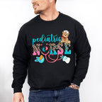 Pediatric Stethoscope Leopard Design - Pediatric Nurse Unisex Crewneck T-Shirt Sweatshirt Hoodie