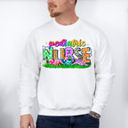 Colorful Pediatric Nurse Dinosaur Design - Pediatric Nurse Unisex Crewneck T-Shirt Sweatshirt Hoodie