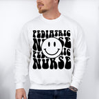 Pediatric Nurse Smiley Design - Pediatric Nurse Unisex Crewneck T-Shirt Sweatshirt Hoodie