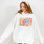 Groovy Floral Peds Nurse Design - Pediatric Nurse Unisex Crewneck T-Shirt Sweatshirt Hoodie