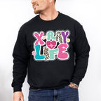 X-Ray Life Heartbeat Design - Radiology Unisex Crewneck T-Shirt Sweatshirt Hoodie