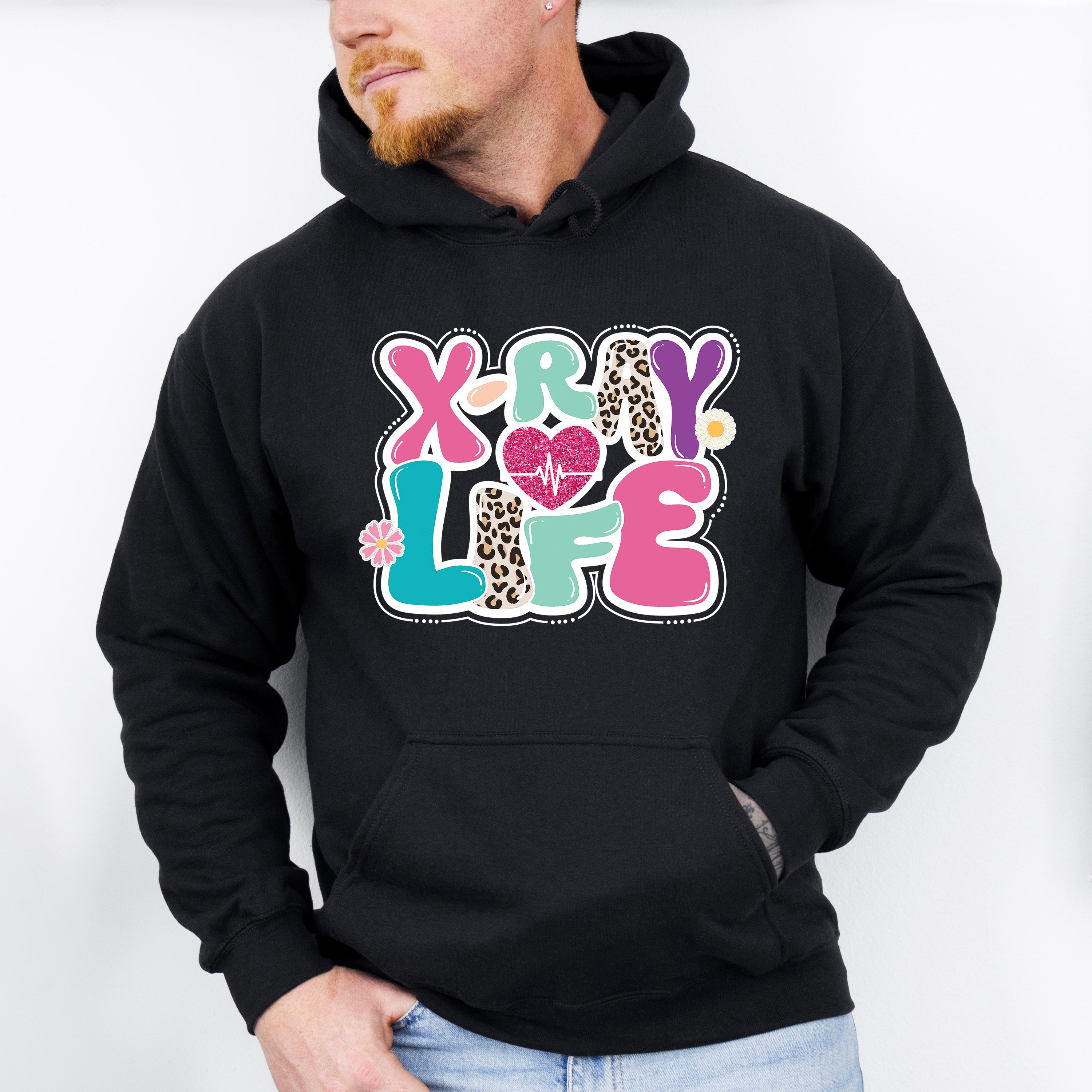 X-Ray Life Heartbeat Design - Radiology Unisex Crewneck T-Shirt Sweatshirt Hoodie