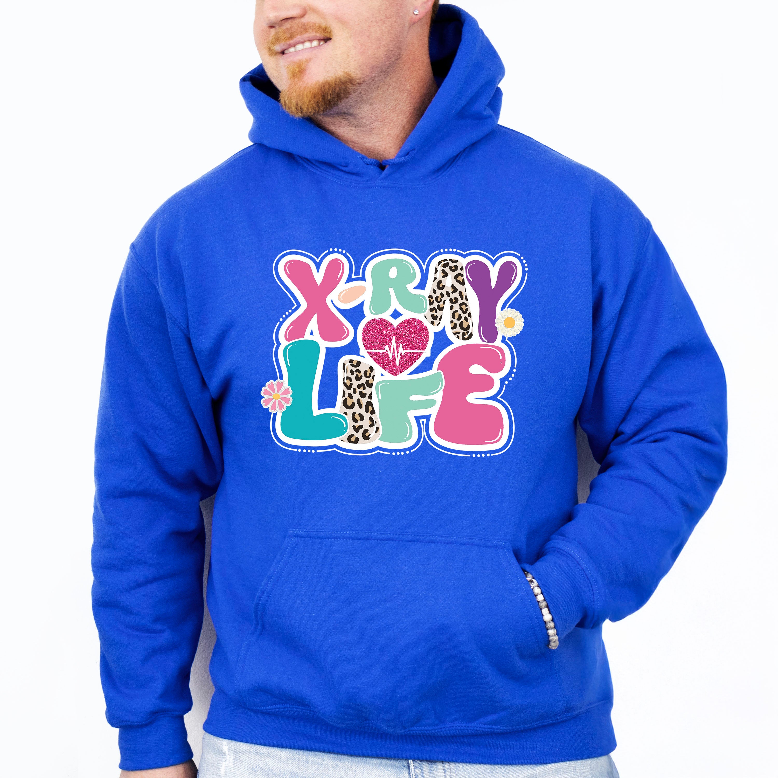 X-Ray Life Heartbeat Design - Radiology Unisex Crewneck T-Shirt Sweatshirt Hoodie
