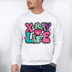 X-Ray Life Heartbeat Design - Radiology Unisex Crewneck T-Shirt Sweatshirt Hoodie
