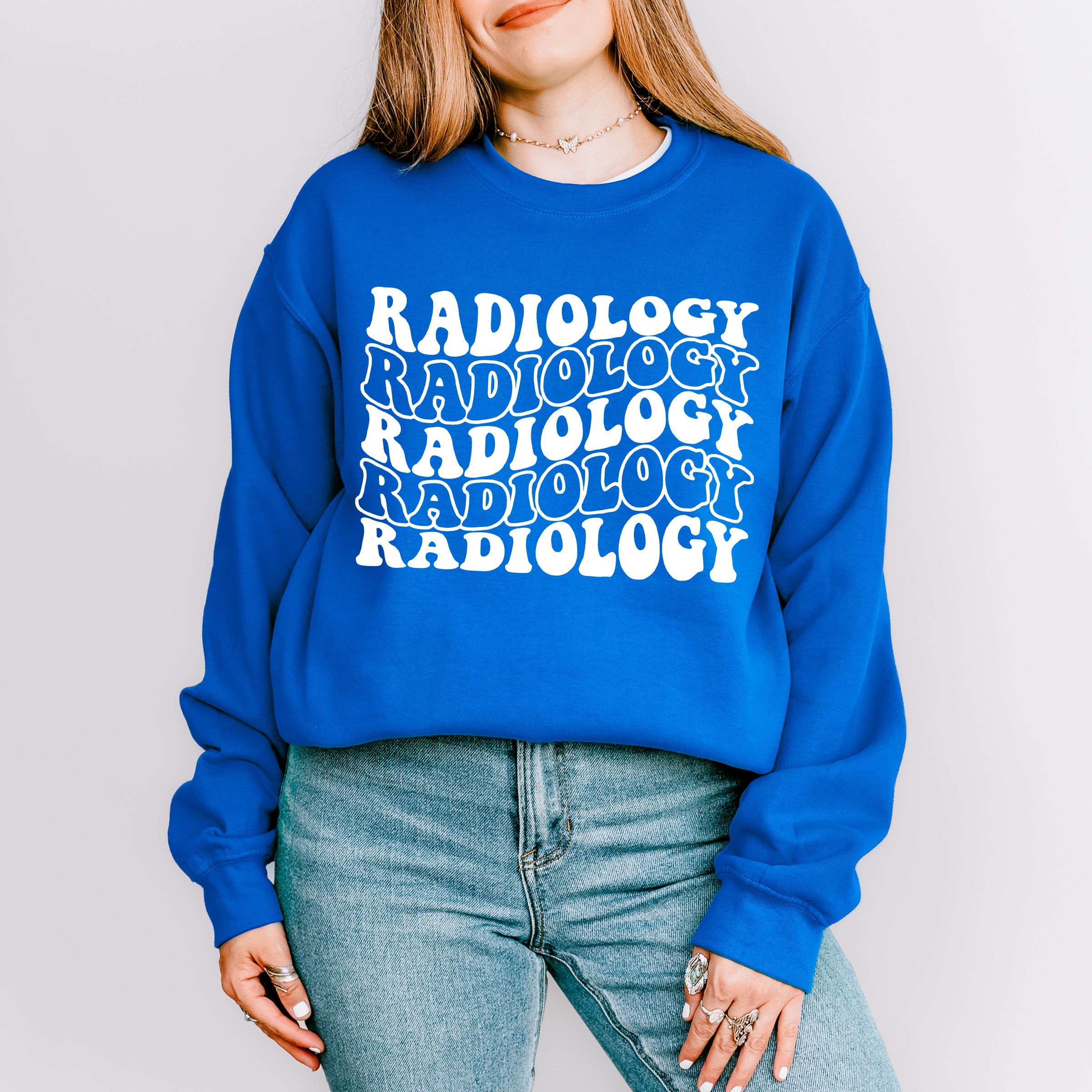 Colorful Radiology Cursive Design - Radiology Unisex Crewneck T-Shirt Sweatshirt Hoodie