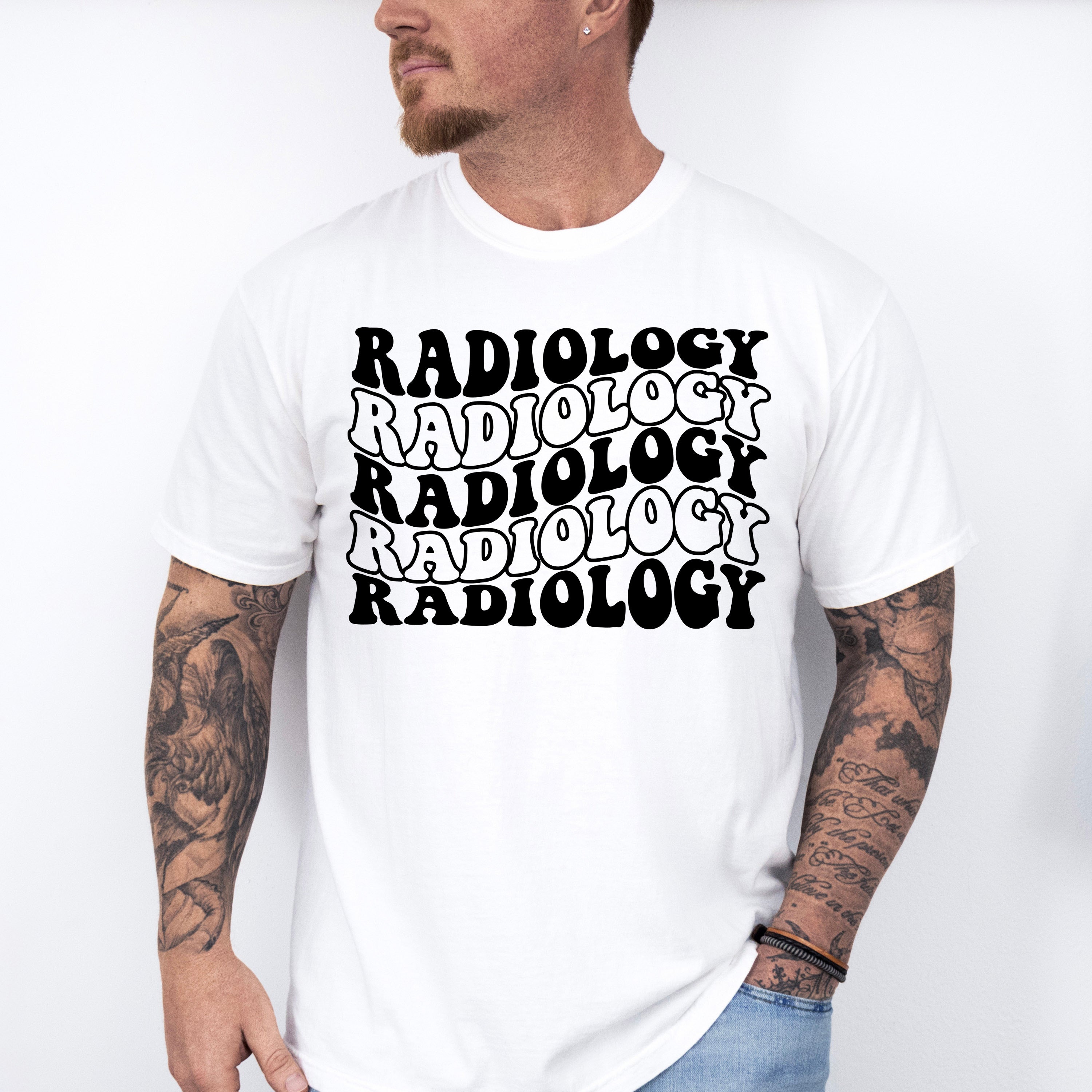 Colorful Radiology Cursive Design - Radiology Unisex Crewneck T-Shirt Sweatshirt Hoodie