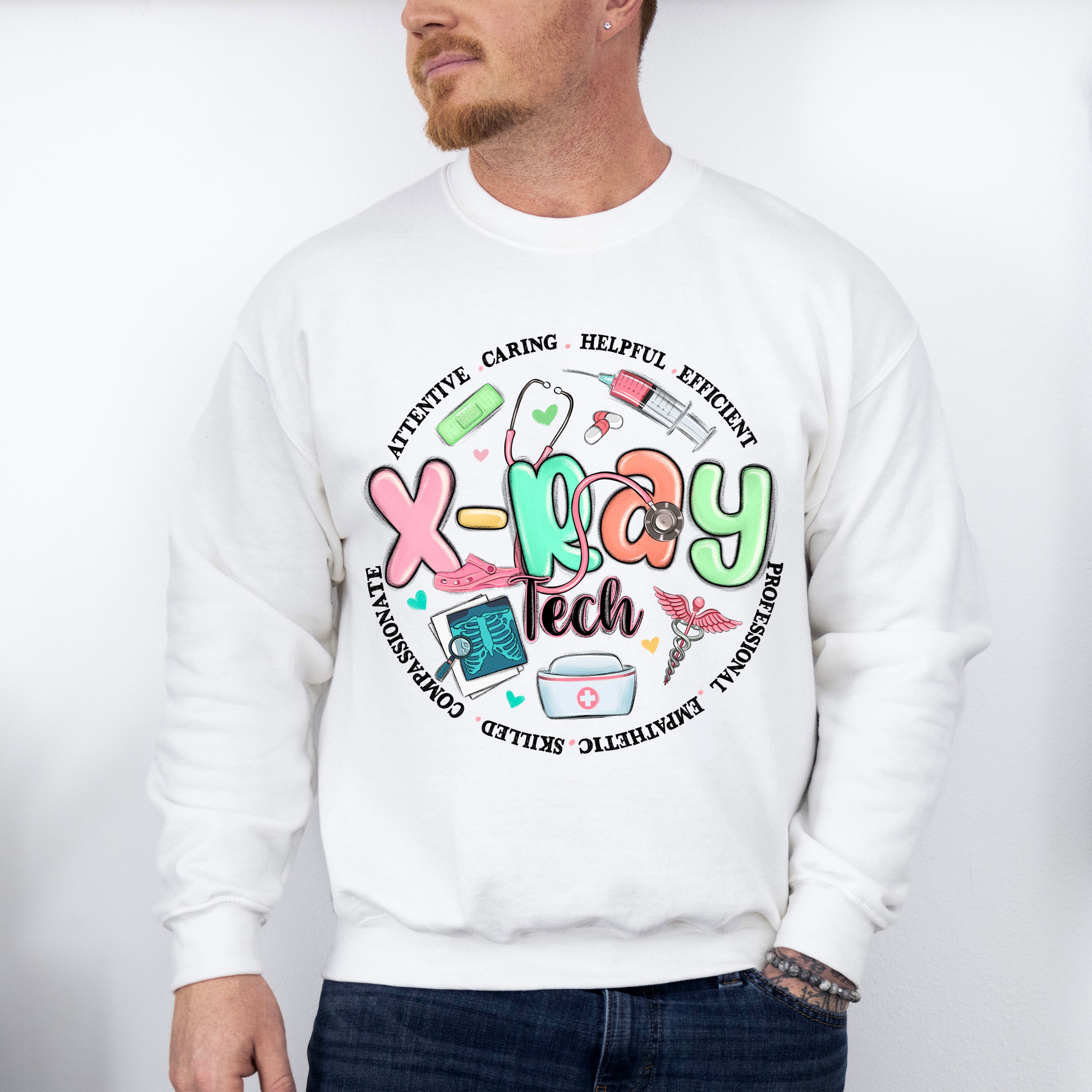 X-Ray Tech Circle Design - Radiology Unisex Crewneck T-Shirt Sweatshirt Hoodie
