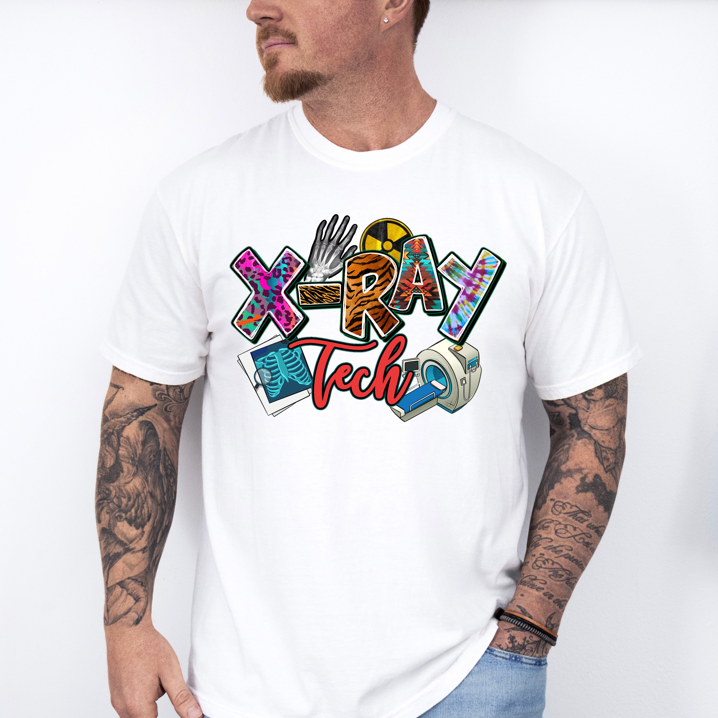 X-Ray Tech Doodles Design - Radiology Unisex Crewneck T-Shirt Sweatshirt Hoodie