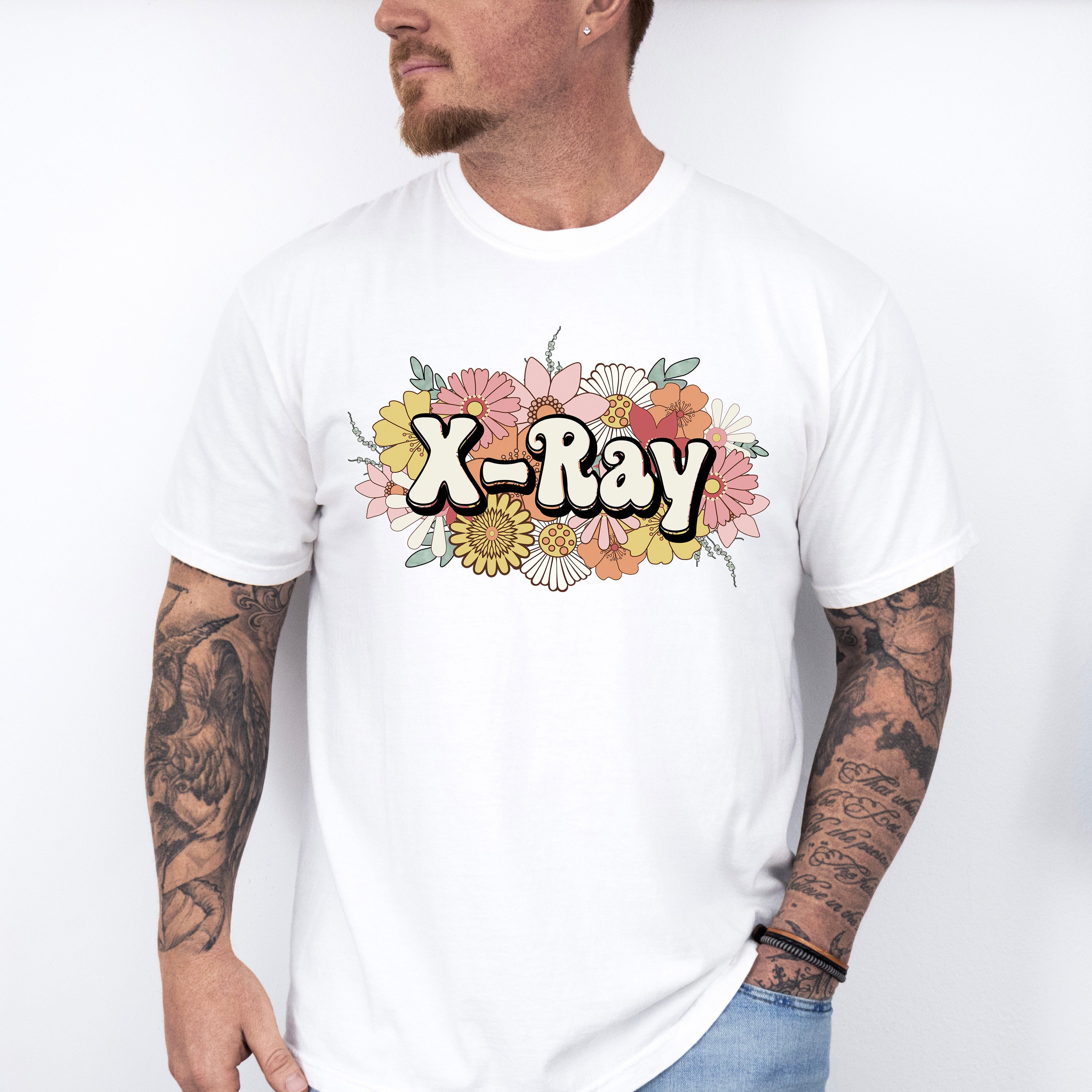 X-Ray Floral Design - Radiology Unisex Crewneck T-Shirt Sweatshirt Hoodie