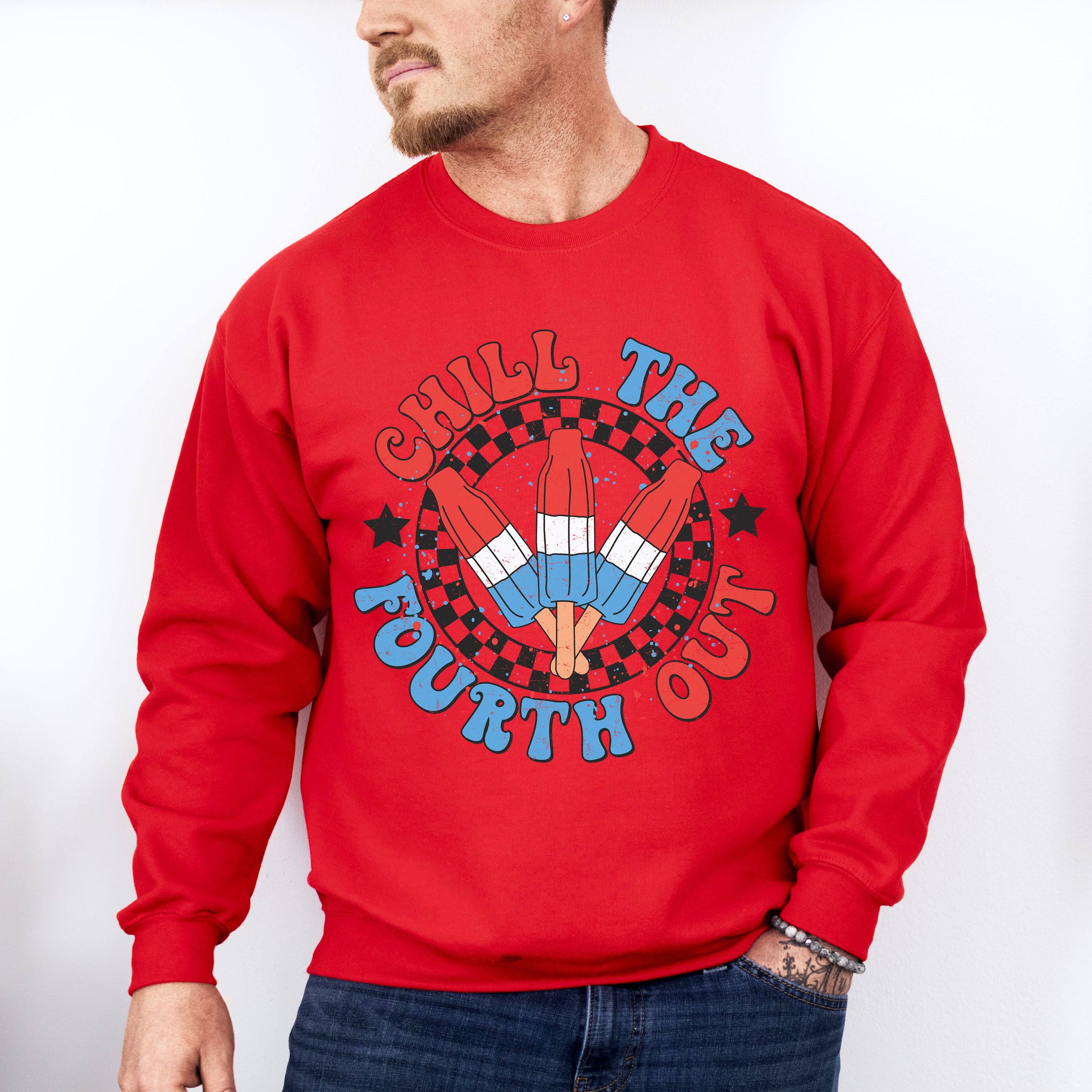 Chill The Fourth Out Popsicles 4Th Of July Unisex Crewneck T-Shirt Sweatshirt Hoodie