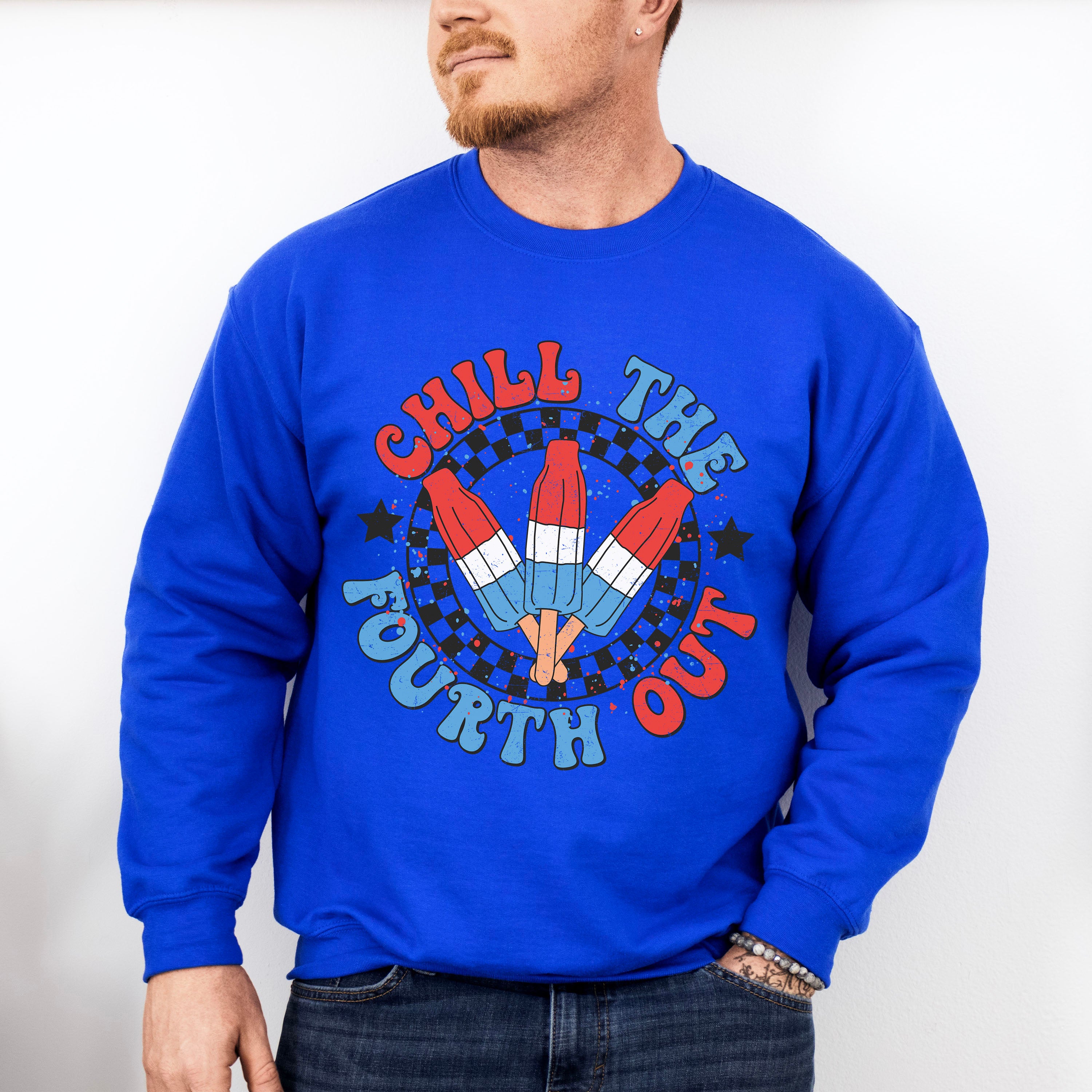 Chill The Fourth Out Popsicles 4Th Of July Unisex Crewneck T-Shirt Sweatshirt Hoodie