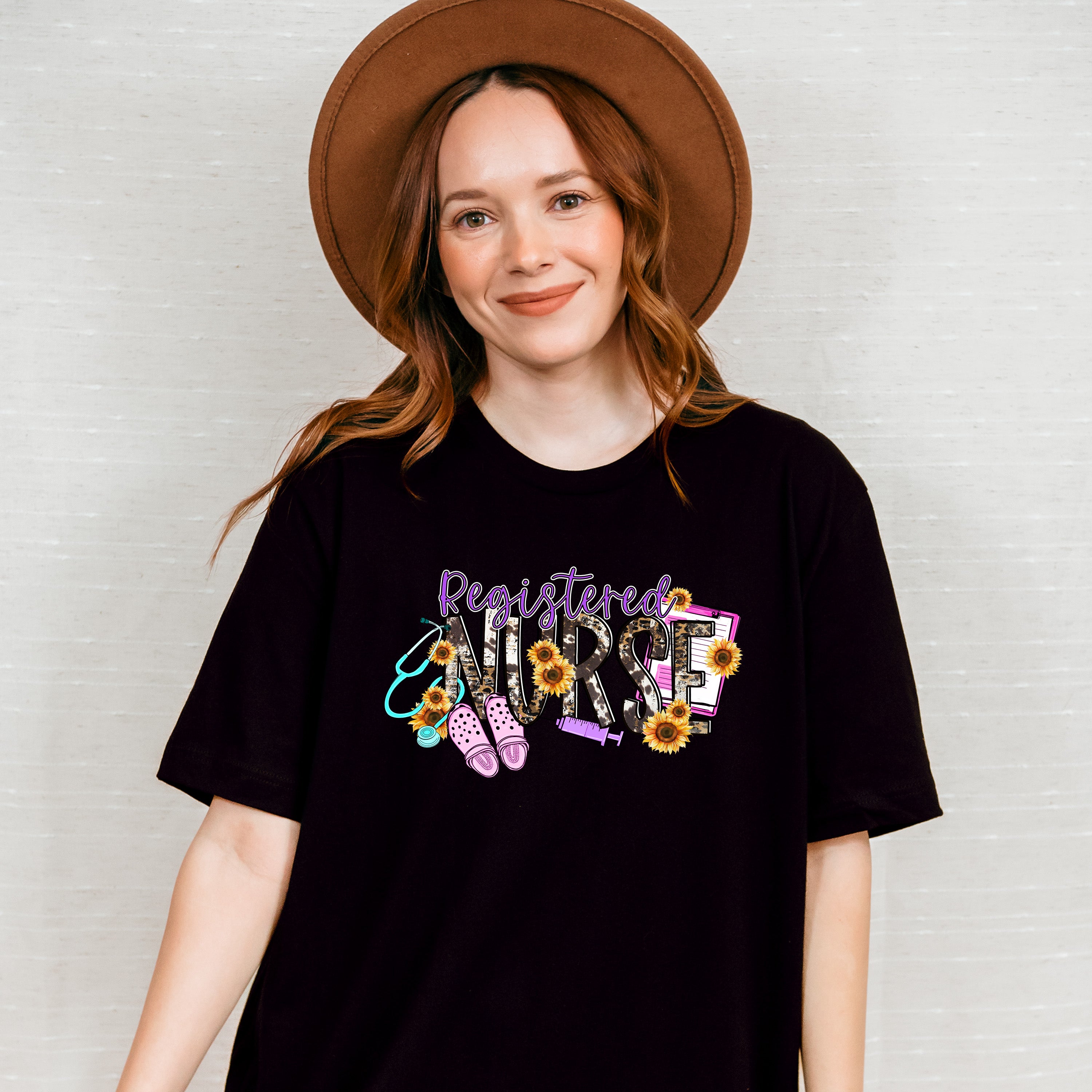 Registered Nurse Sunflower Design - Registered Nurse Unisex Crewneck T-Shirt Sweatshirt Hoodie