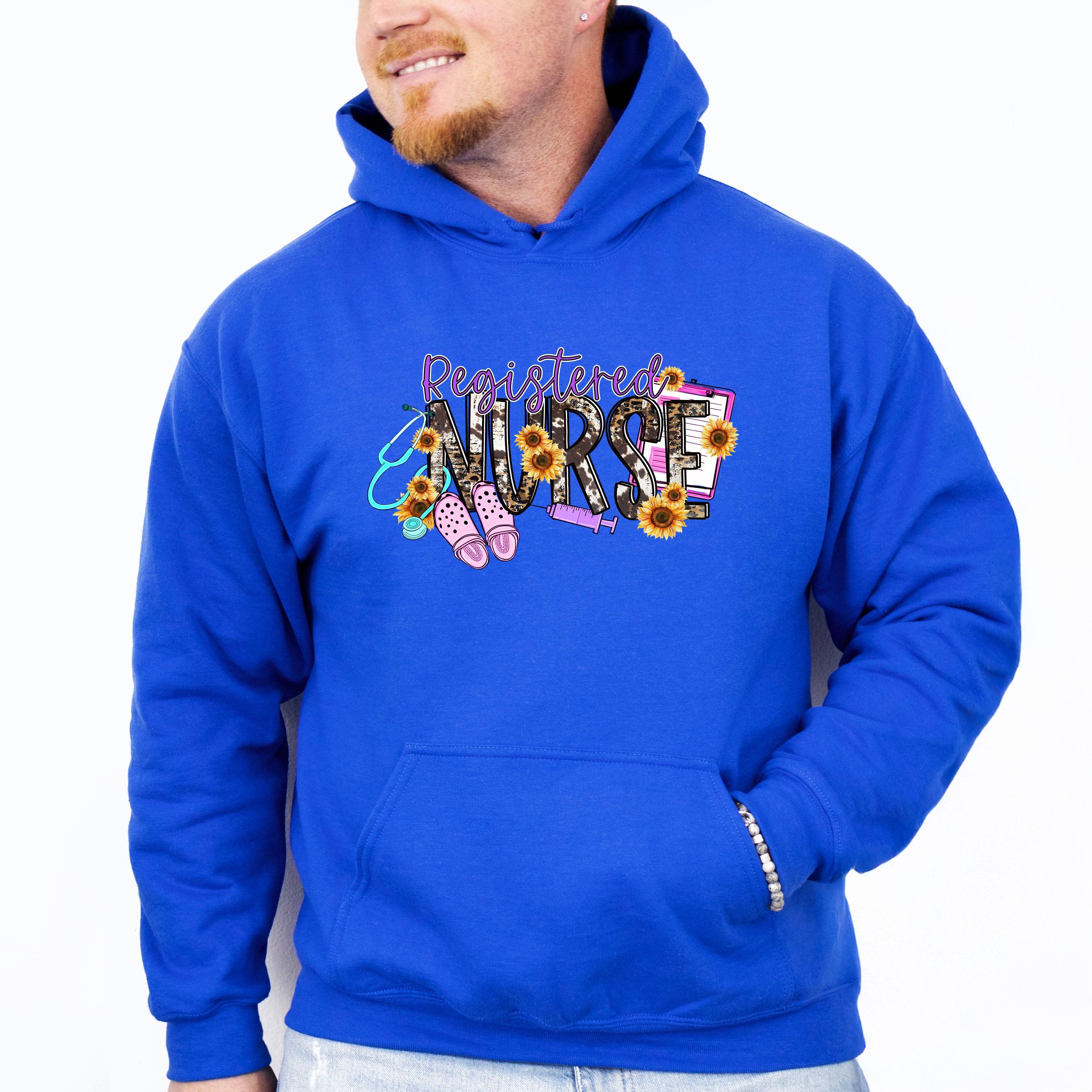 Registered Nurse Sunflower Design - Registered Nurse Unisex Crewneck T-Shirt Sweatshirt Hoodie