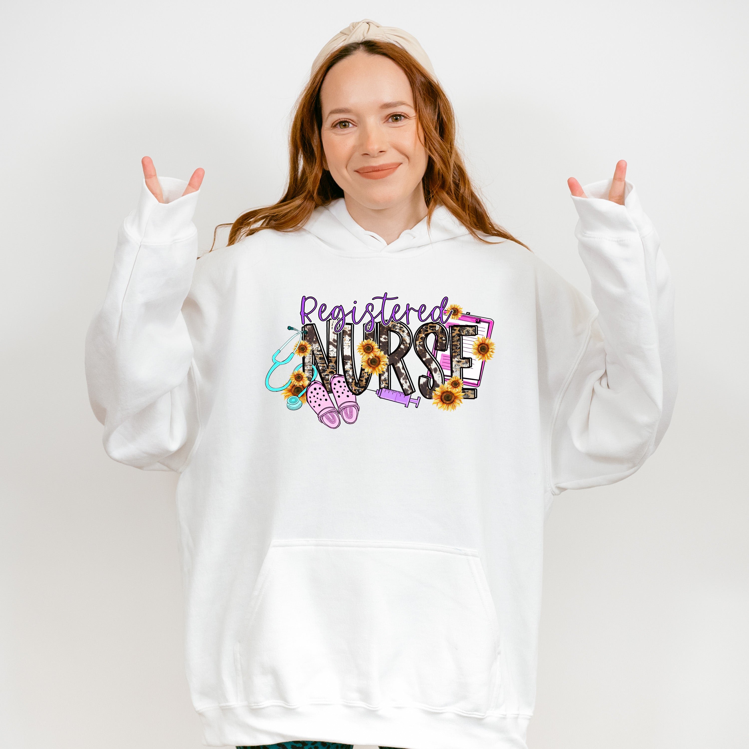 Registered Nurse Sunflower Design - Registered Nurse Unisex Crewneck T-Shirt Sweatshirt Hoodie