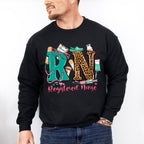 RN Leopard Design - Registered Nurse Unisex Crewneck T-Shirt Sweatshirt Hoodie