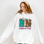 RN Leopard Design - Registered Nurse Unisex Crewneck T-Shirt Sweatshirt Hoodie
