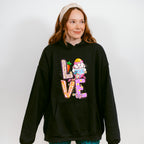 LOVE Bunny Holding Egg - Easter Day Unisex Crewneck T-Shirt Sweatshirt Hoodie