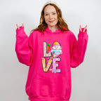 LOVE Bunny Holding Egg - Easter Day Unisex Crewneck T-Shirt Sweatshirt Hoodie