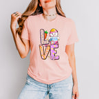 LOVE Bunny Holding Egg - Easter Day Unisex Crewneck T-Shirt Sweatshirt Hoodie