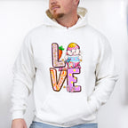 LOVE Bunny Holding Egg - Easter Day Unisex Crewneck T-Shirt Sweatshirt Hoodie
