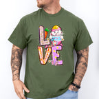 LOVE Bunny Holding Egg - Easter Day Unisex Crewneck T-Shirt Sweatshirt Hoodie