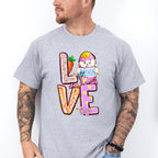 LOVE Bunny Holding Egg - Easter Day Unisex Crewneck T-Shirt Sweatshirt Hoodie