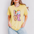 LOVE Bunny Holding Egg - Easter Day Unisex Crewneck T-Shirt Sweatshirt Hoodie