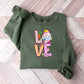 LOVE Bunny Holding Egg - Easter Day Unisex Crewneck T-Shirt Sweatshirt Hoodie