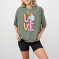 LOVE Bunny Holding Egg - Easter Day Unisex Crewneck T-Shirt Sweatshirt Hoodie